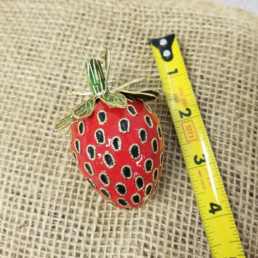Cloisonne Strawberry - Picture 9 of 9